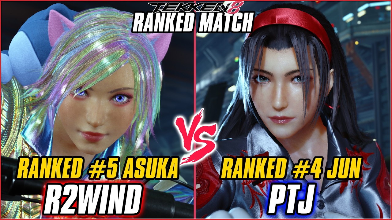 TEKKEN 8 - R2WIND (Ranked #5 Asuka) vs PTJ (Ranked #4 Jun) - T8 RANKED GAMEPLAY