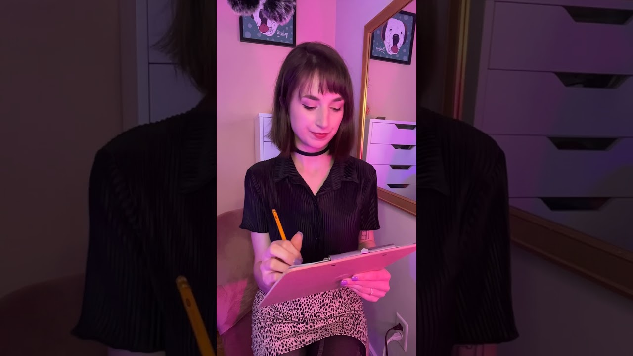 Check-in for your appointment #ASMR #writing #pencilsounds