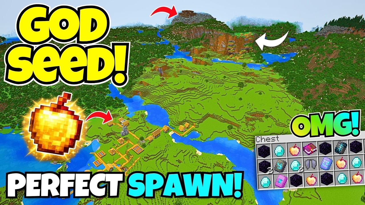 👉Best God Seed ever found (minecraft bedrock 26.13)