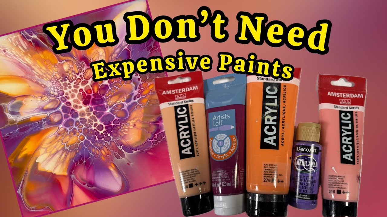 Easy Coasters Tutorial, Basic Brands and Great Results #acrylicpainting #fluidart