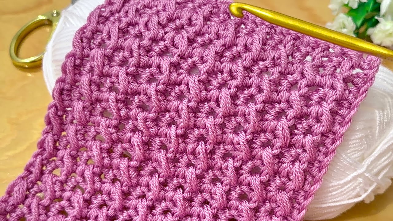 New Pattern! Very Easy & Pretty crochet stitch for baby blankets, shawls, scarves, bags, top