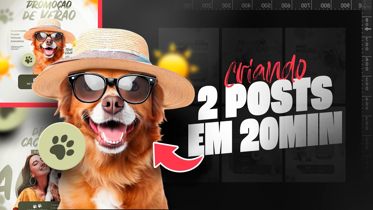 Criando 2 POSTS PARA SOCIAL MEDIA em 20 MINUTOS no Photoshop (Modo FÁCIL)