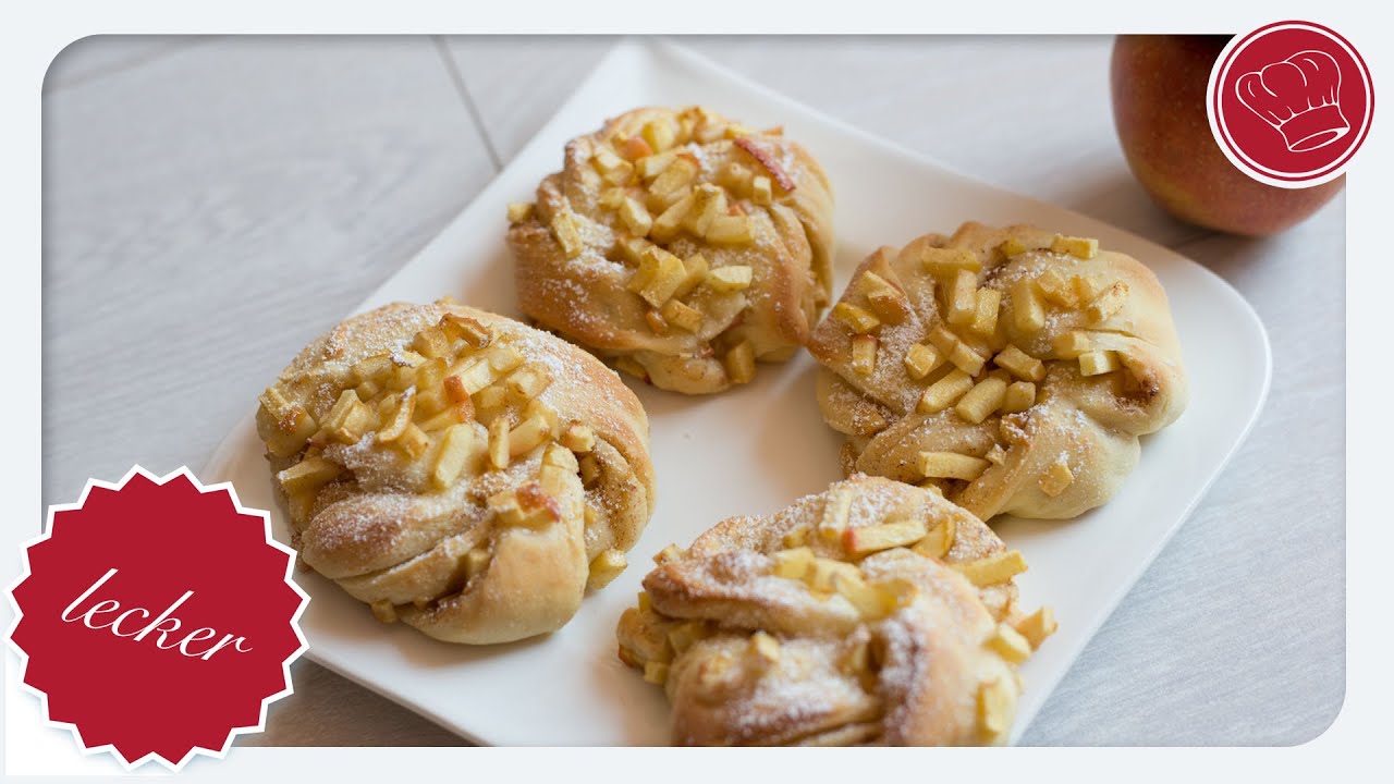 Apfelkringel mit Zimt - softe Hefeteilchen | elegant-kochen.de