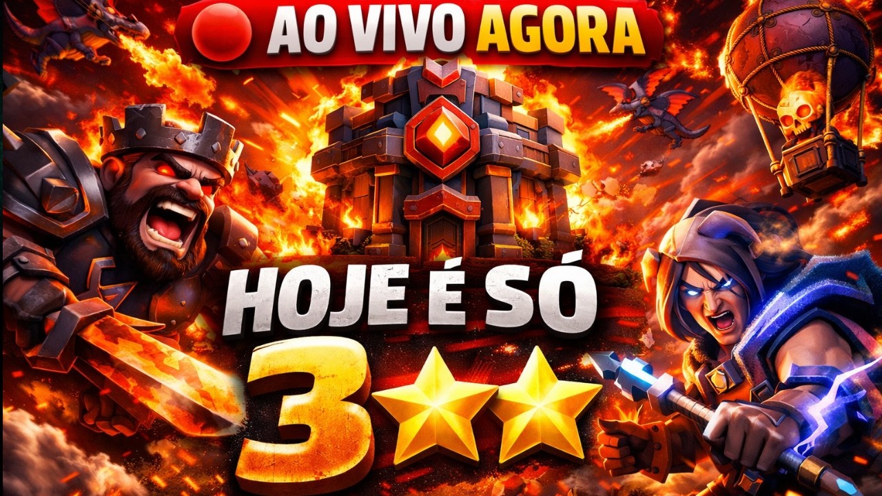 AO VIVO AGORA! Só partida DOENTE no Clash of Clans | Rumo ao Top!