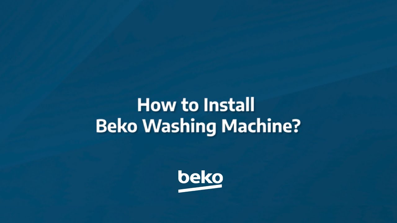 How to Install Your Washing Machine