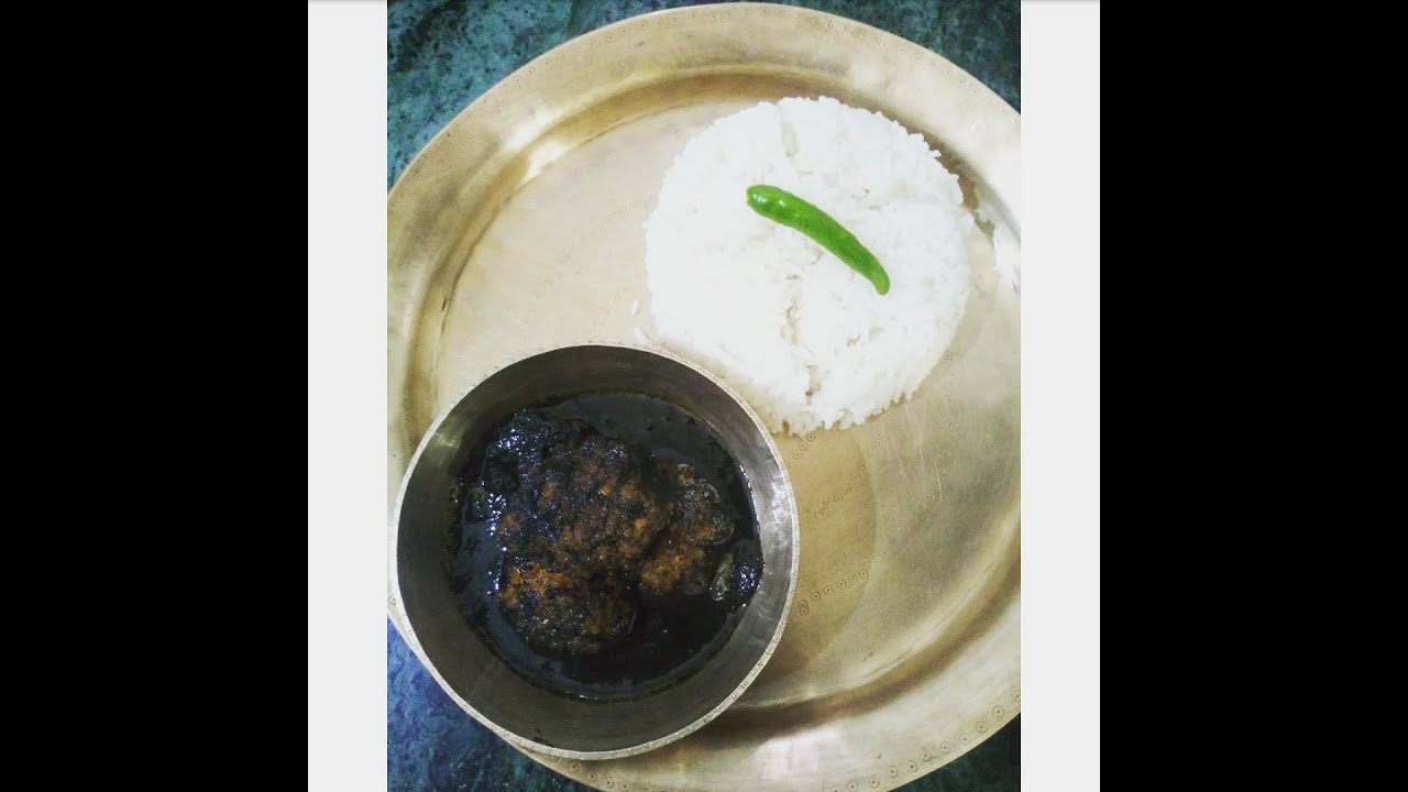 Skunk Vine Leaves cooked with Fritters/Vedailota/Local Assamese Recipe