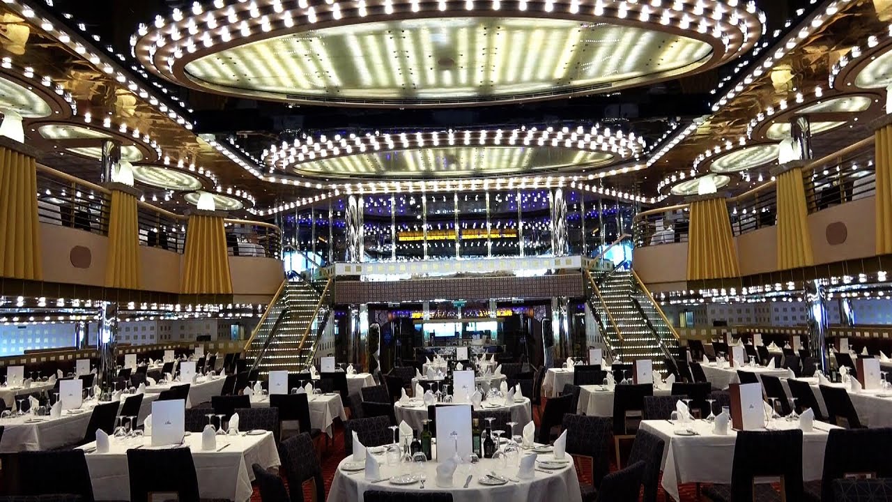 COSTA DIADEMA ship tour  - MAIN DINING ROOM -  RESTAURANT FIORENTINO - deck 3/4