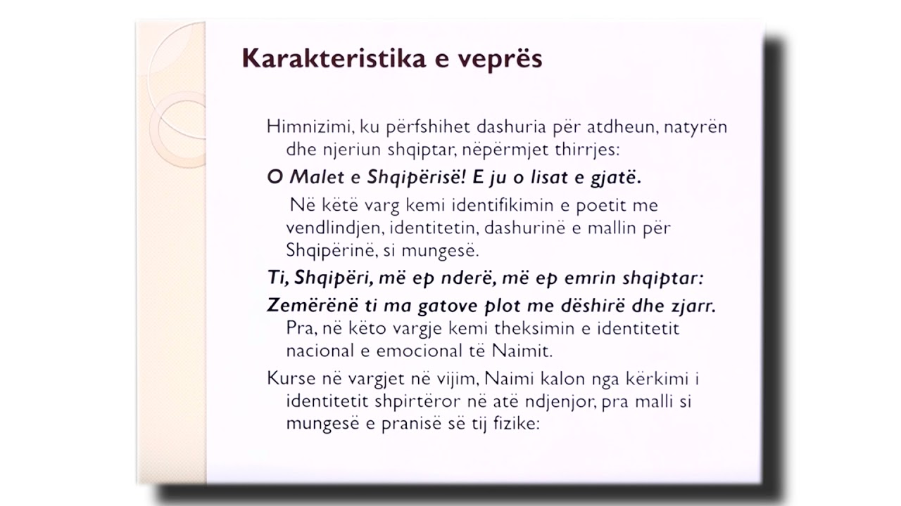 9 01 061 - Java 16 - Gjuhë shqipe - naim frashëri ''bagëti e bujqësia''