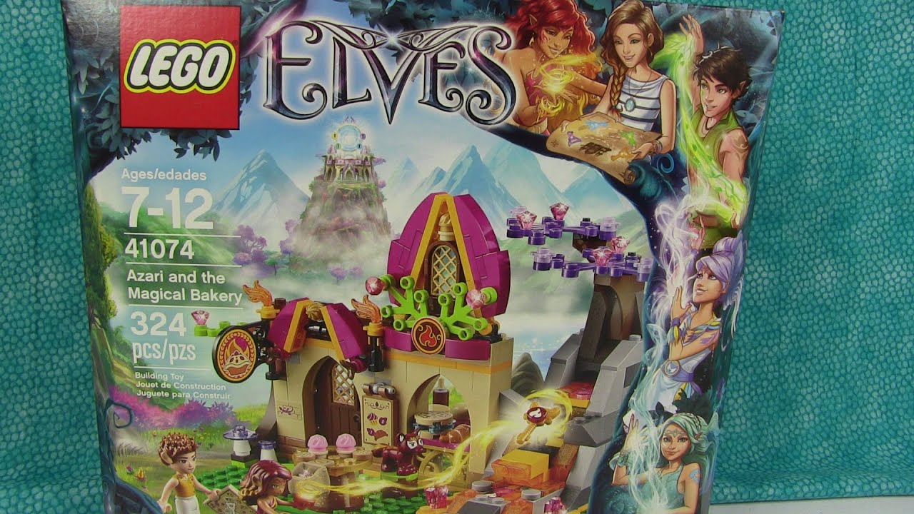 Lego Elves Azari and the Magical Bakery Set Unboxing Toy Review 41074