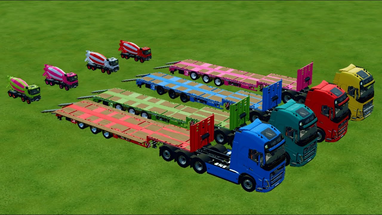 TRANSPORTING Work With COLORS | TRUCK VS MINI MIXER | Farming Simulator 22