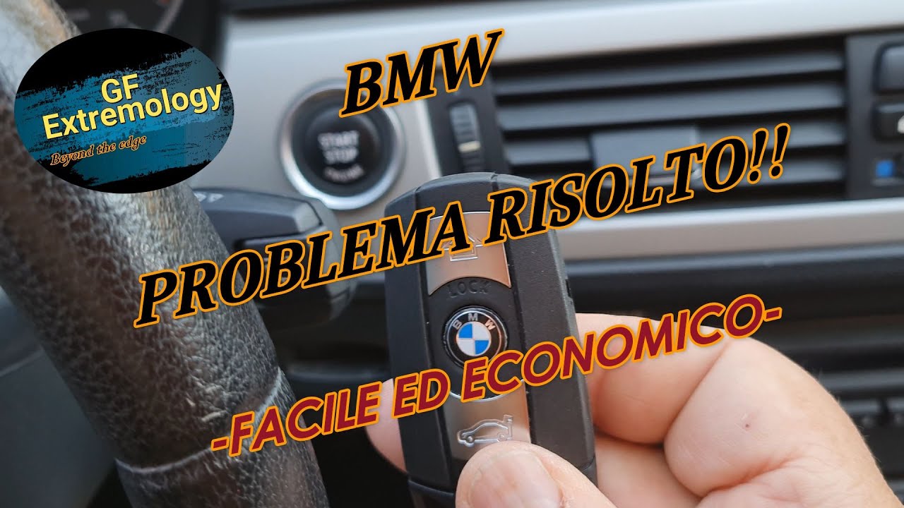 BMW SERIE 3 - TUTORIAL COMPLETO SOSTITUZIONE BATTERIA RICARICABILE TELECOMANDO
