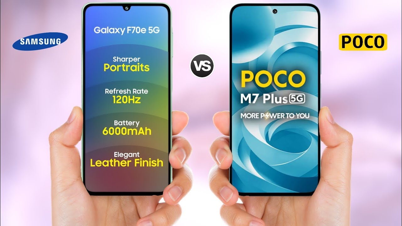 Samsung Galaxy F70e 5G vs Poco M7 Plus 5G || Full Comparison 