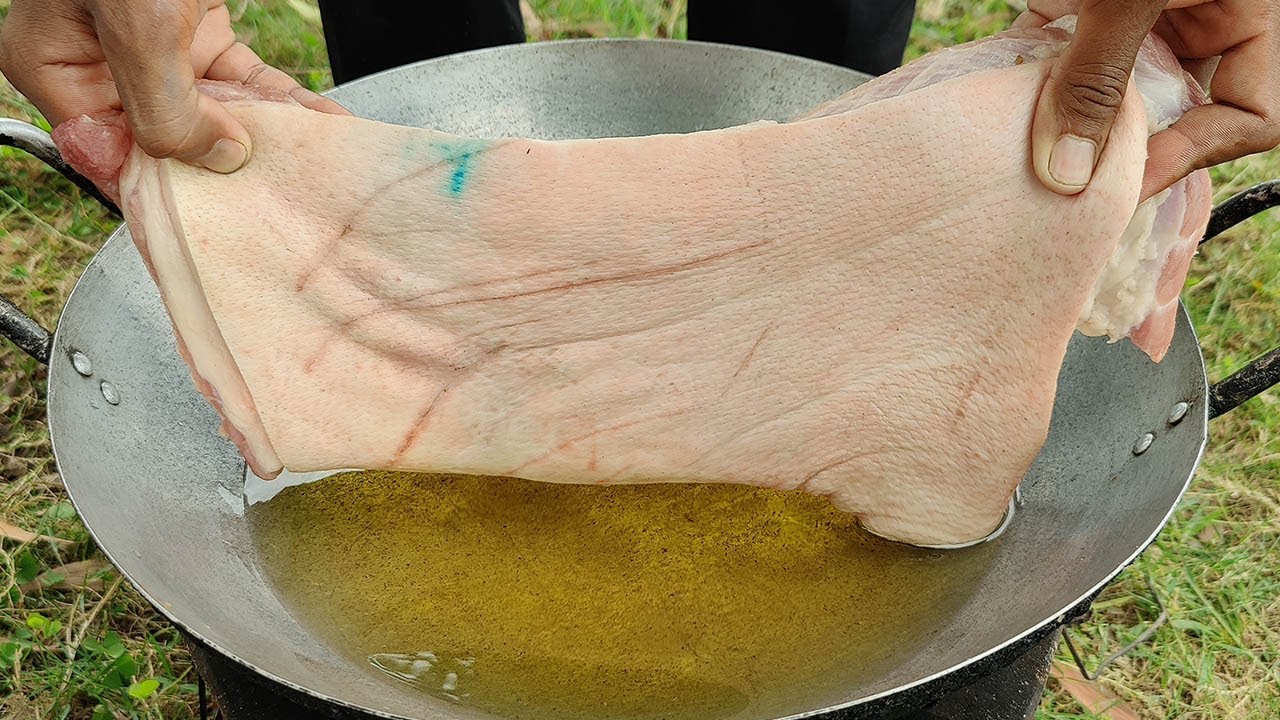 Crispy Pork Belly Cooking Recipe / Deep Fried Pork Belly / Eating Crispy Pork