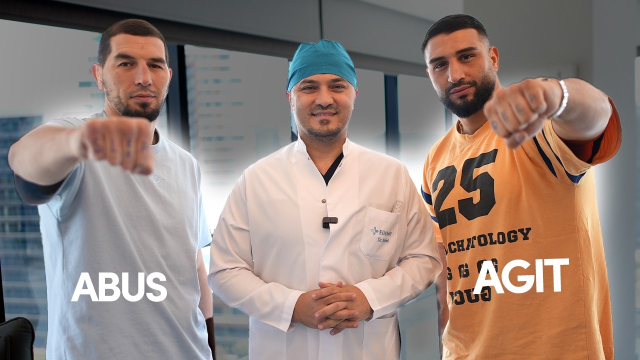 Agit Kabayel, Felix Sturm, Abus Magomedov bei Elithair