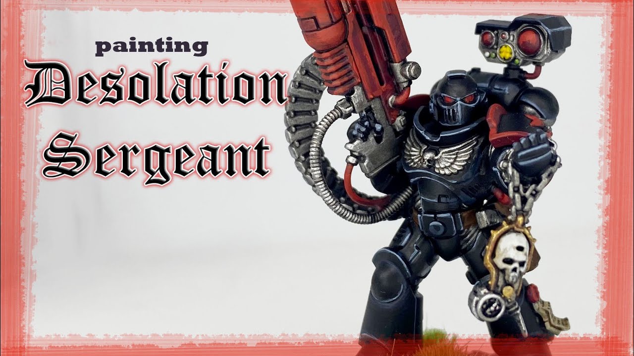 Painting the Sergeant from the Desolation Squad as a Black Templar!
