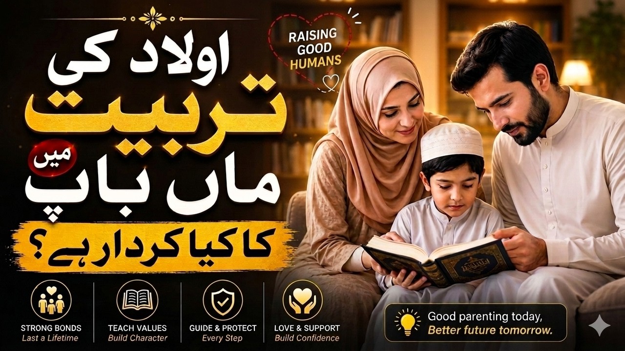 Aulad Ki Tarbiyat Me Maa Baap Ka Kirdaar | Aulad Ki Parwarish Mawsharay Me | Parenting Tips in Urdu