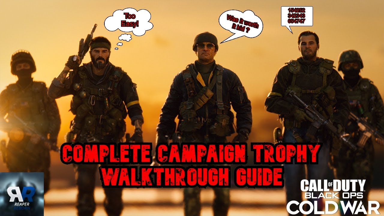 Call of Duty Black Ops Cold War Full Campaign Trophy Walkthrough Guide