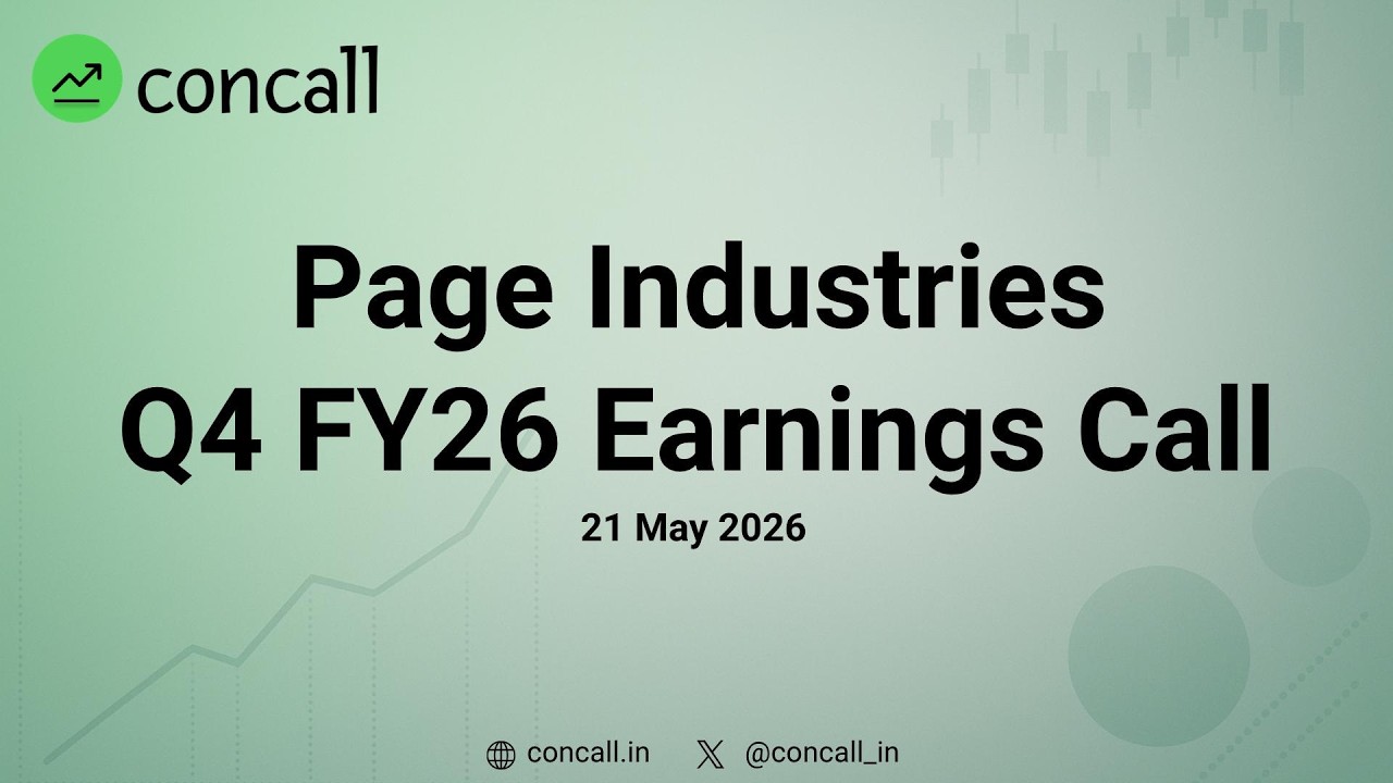 Page Industries Q4 FY26 Earnings Conference Call | Concall.in