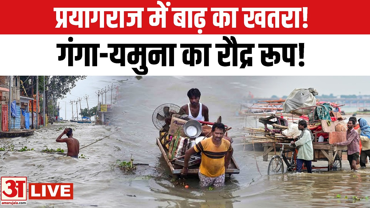 Flood in Prayagraj: प्रयागराज में बाढ़ का खतरा! गंगा-यमुना का रौद्र रूप! | Updates | UP
