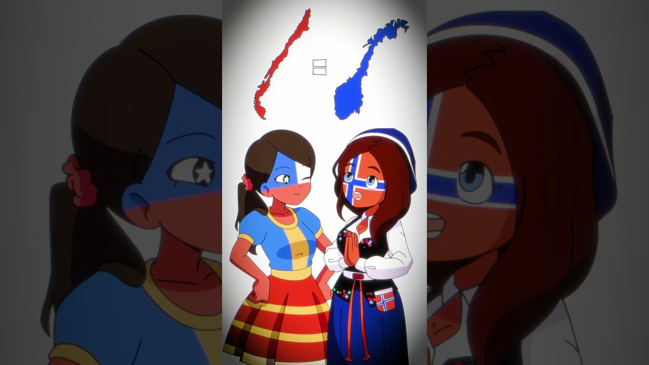 COUNTRIES WITH SIMILAR SHAPES 🗾 #countryhumans #countrygirl