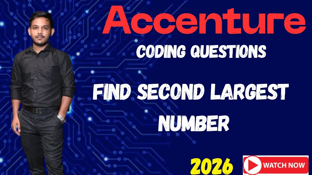 Find second largest number Accenture Coding Questions #accenture #coding #education