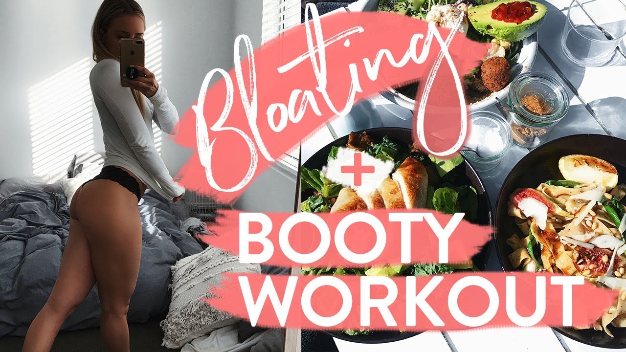 MAJOR BLOATING + TONED BOOTY WORKOUT | How to Travel Healthy!