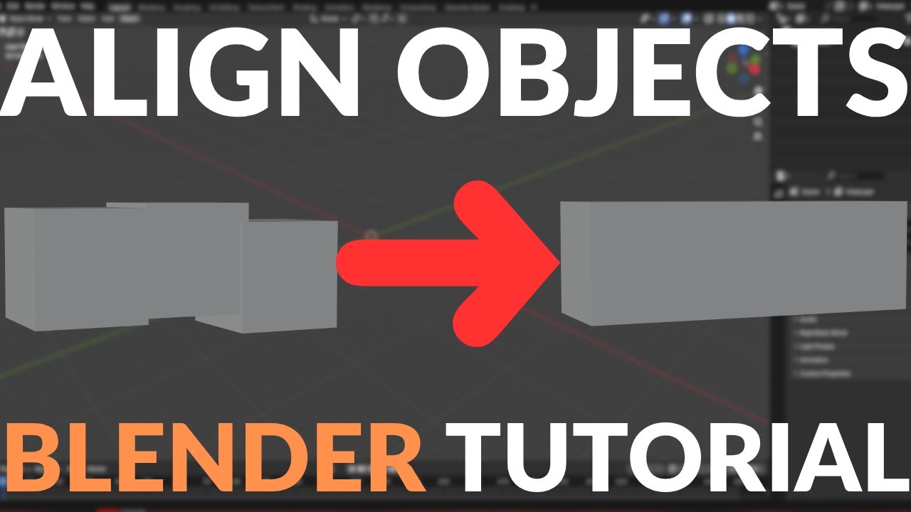 How to Align Objects in Blender
