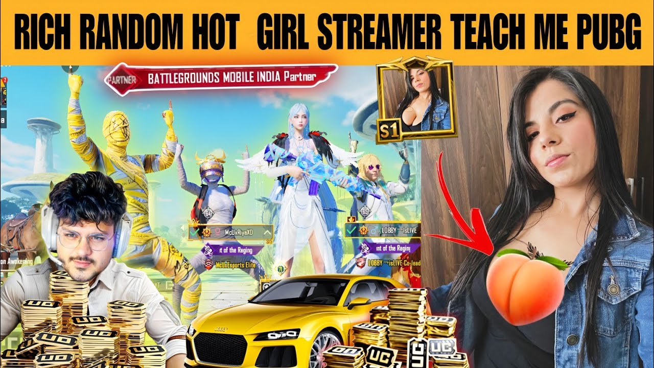 31 kills with chicken dinner RANDOM PRO AND RICH GIRL🥰 TEACH ME HOW TO PLAY BGMI | Best noob prank🤡