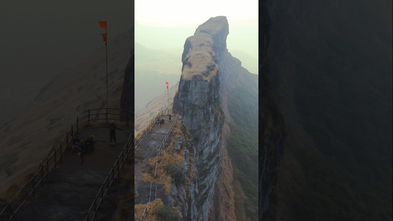 धोडप किल्ला, Nashik 🏔️🚩               #dhodapfort #droneshot #fortsofmaharashtra #jaybhawani #shorts