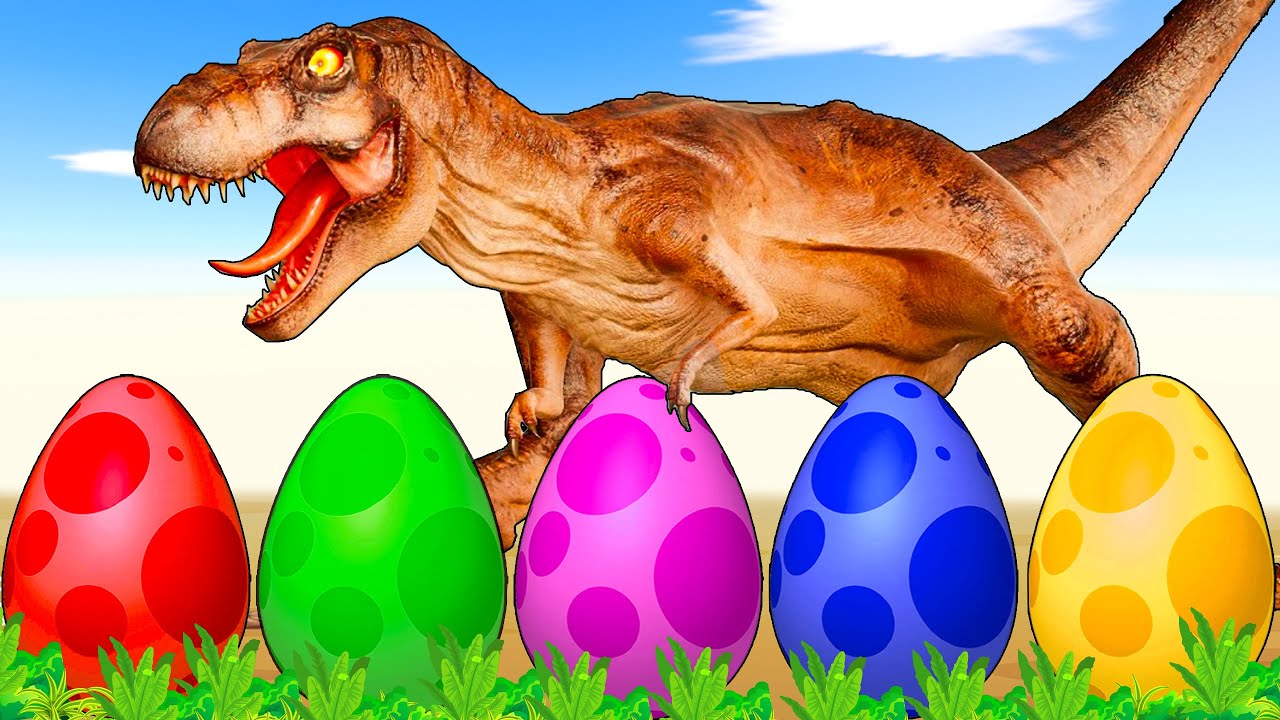 Rescue Animals From Dinosaur Spinosarus - Spiderman T-rex Rescue Dog In Jurassic World Animation