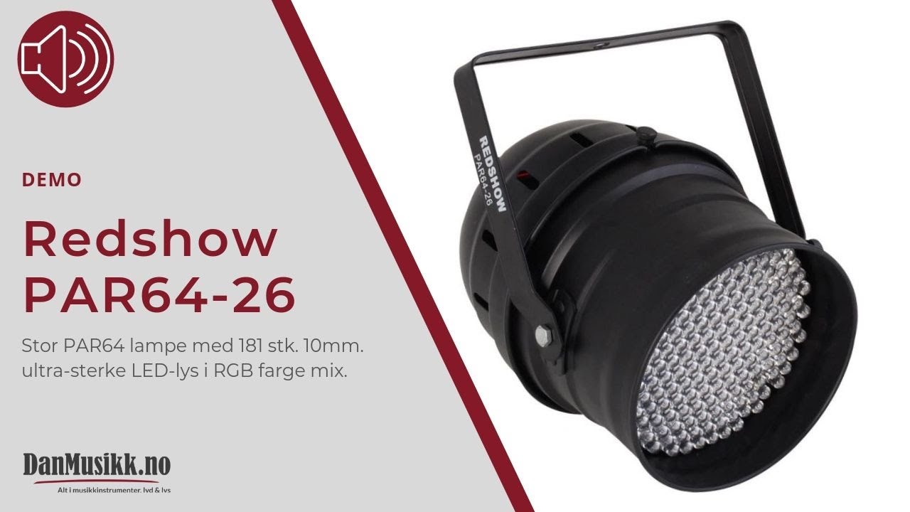Redshow PAR64-26 LED PAR-lampe fra DanMusikk.no