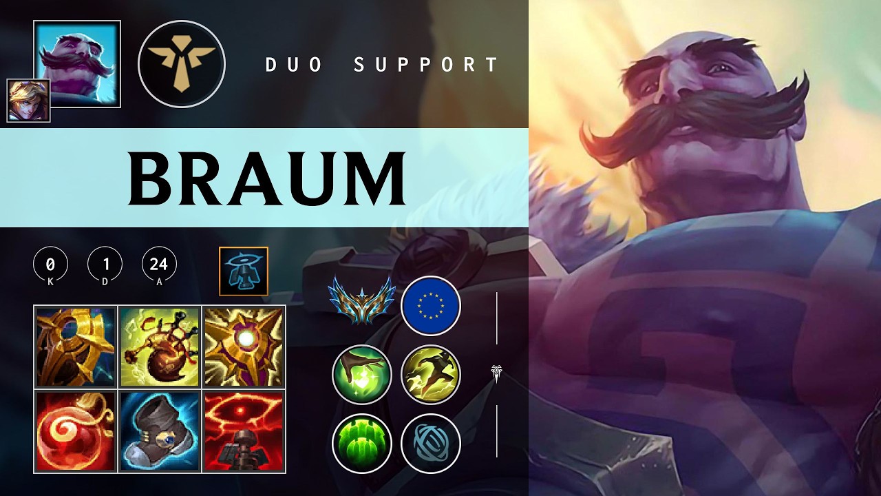 Braum Support vs Nautilus - EUW Challenger Patch 26.04