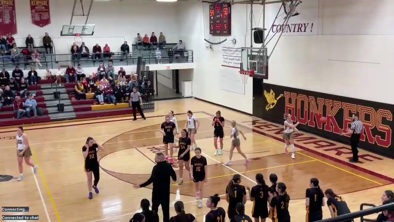 TMCHS Braves vs Kenmare Honkers Girls Varsity Basketball