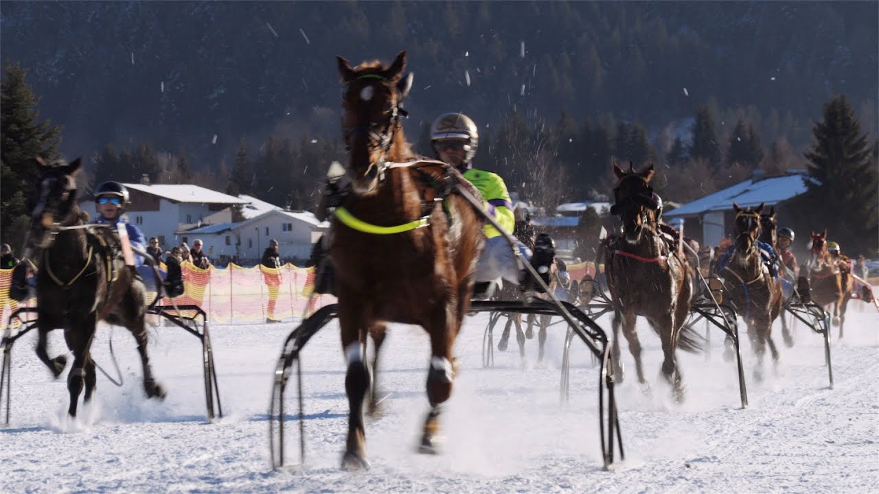 Pferdeschlitten auf Schnee und Eis: Dreik&ouml;nigs-Trabrennen Kitzb&uuml;hel 2020