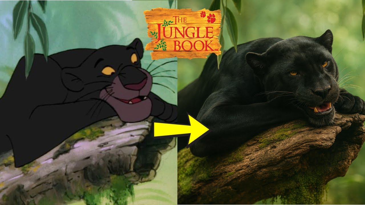 The Jungle Book Characters in Real Life 🐻🐯 | Cartoon vs Realistic Transformation | Disney Animation