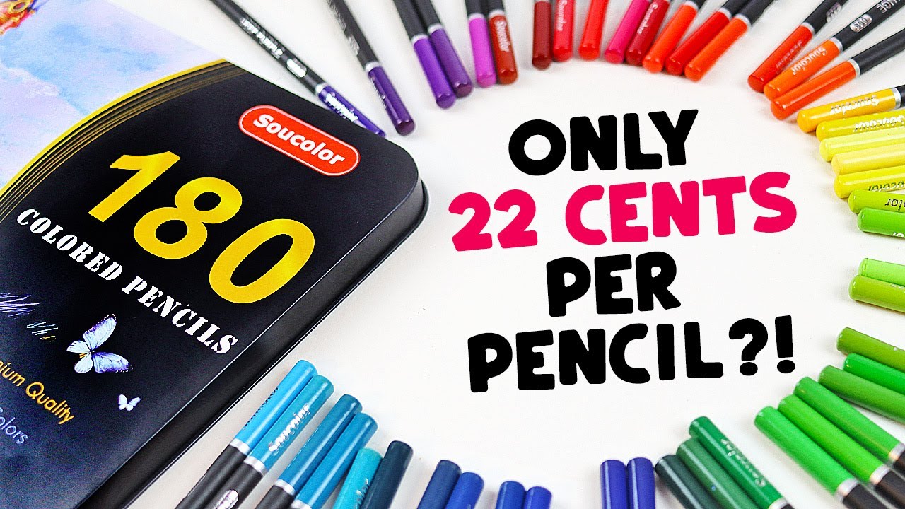 Тестируем цветные карандаши за 22 цента?! *Soucolor Pencils*