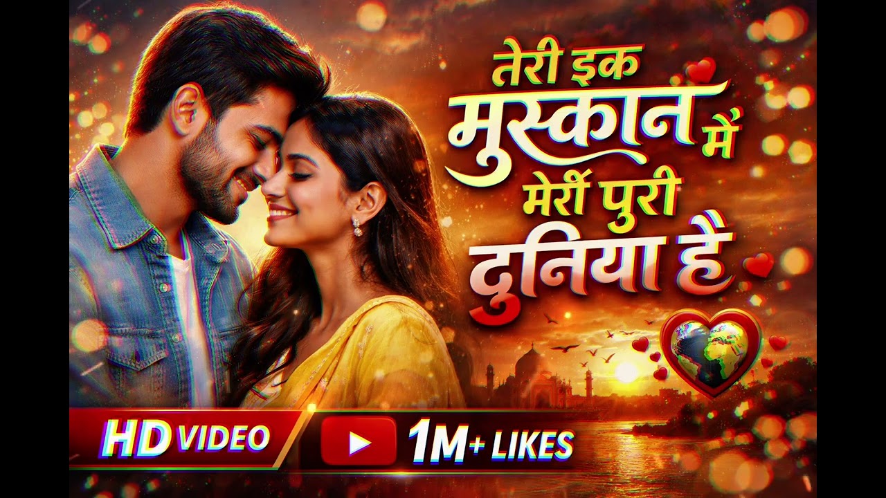 New Hindi song Teri muskan Me Puri duniya meriTitle:Teri Ik Muskan Me Meri Puri Duniya.