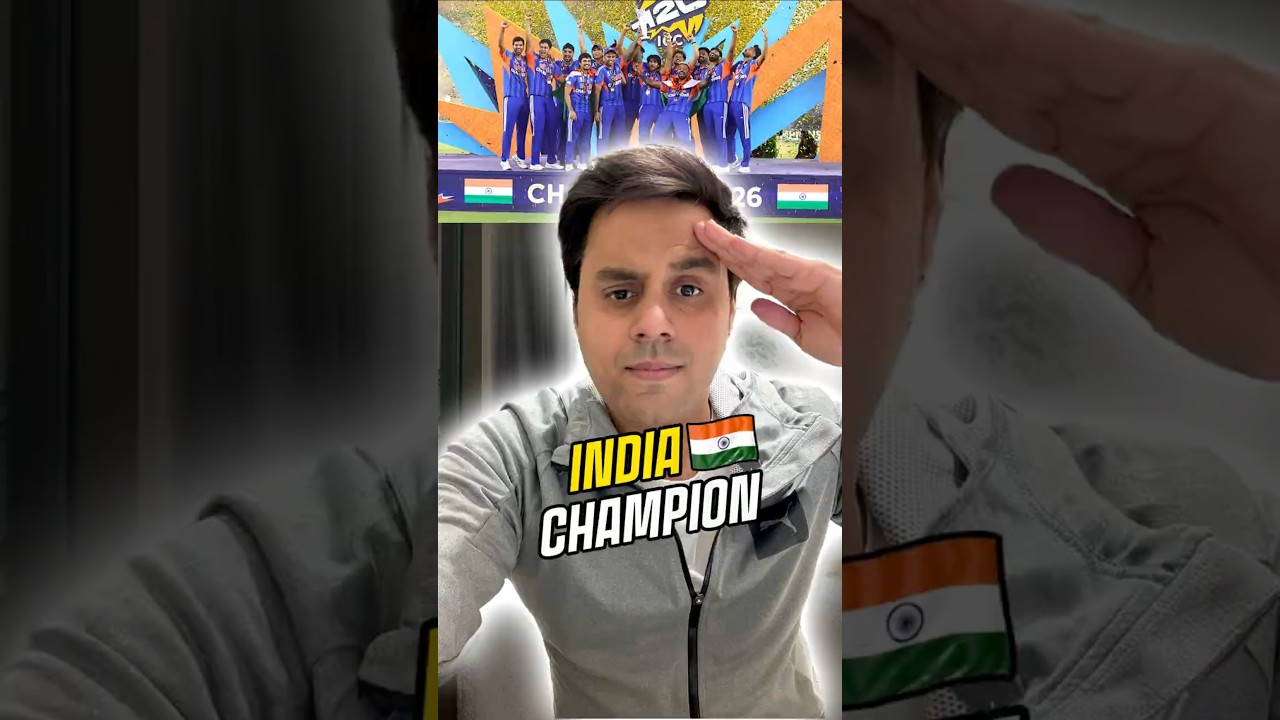 Champion India 🙏🏻😂 🇮🇳🫡 #t20worldcup2026 #cricket  #teamindia | @RJRaunac