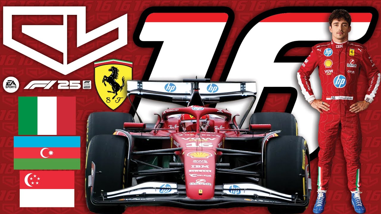 Charles Leclerc F1 25 Career - Highlights #6 Monza Baku Singapore - Indonesia