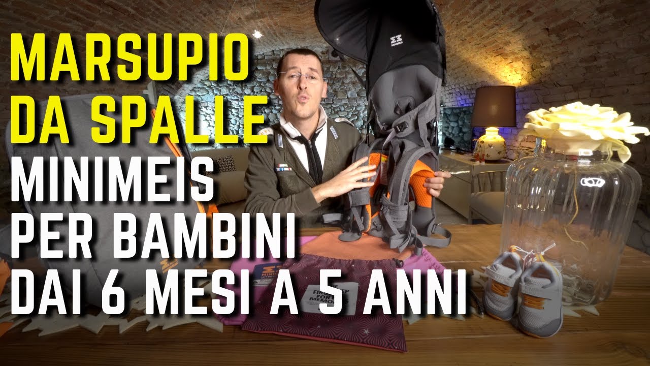 Recensione MINIMEIS MARSUPIO DA SPALLE per bambini dai 6 mesi a 5 anni ZAINO PORTA BAMBINO