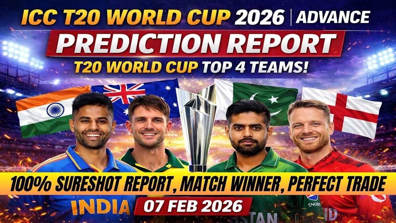 ICC T20 WORLD CUP 2026 |  T20 world Cup Prediction | T20 World CUP Top 4 Team | Who Will Win Cup ?