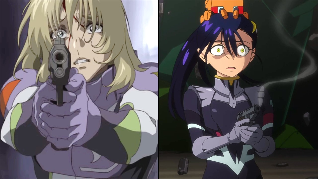 Rey & Nyaan Gun (SEED Destiny VS GQuuuuuuX Comparison)[Gundam ガンダム レイ ニャアン 銃 シュート デュランダル キシリア 比較]