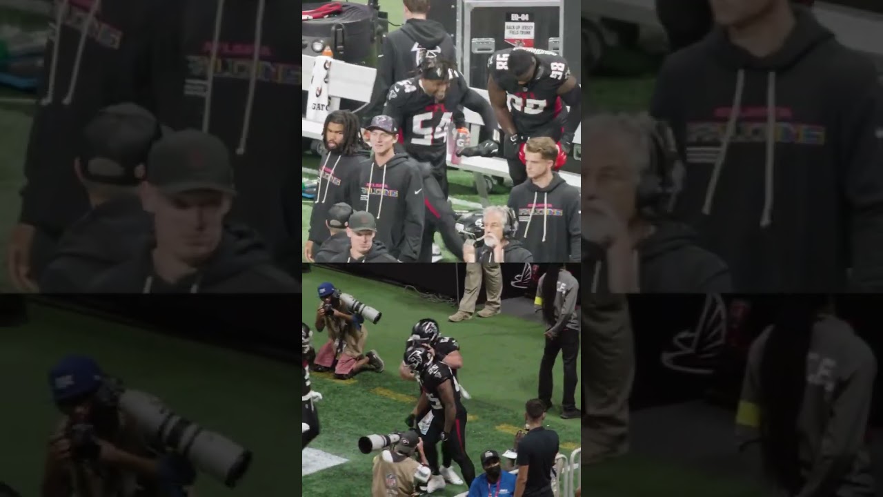 This reaction by Brandon Dorlus after Tyler Allgeier's touchdown 😆  #nfl  #falcons  #football