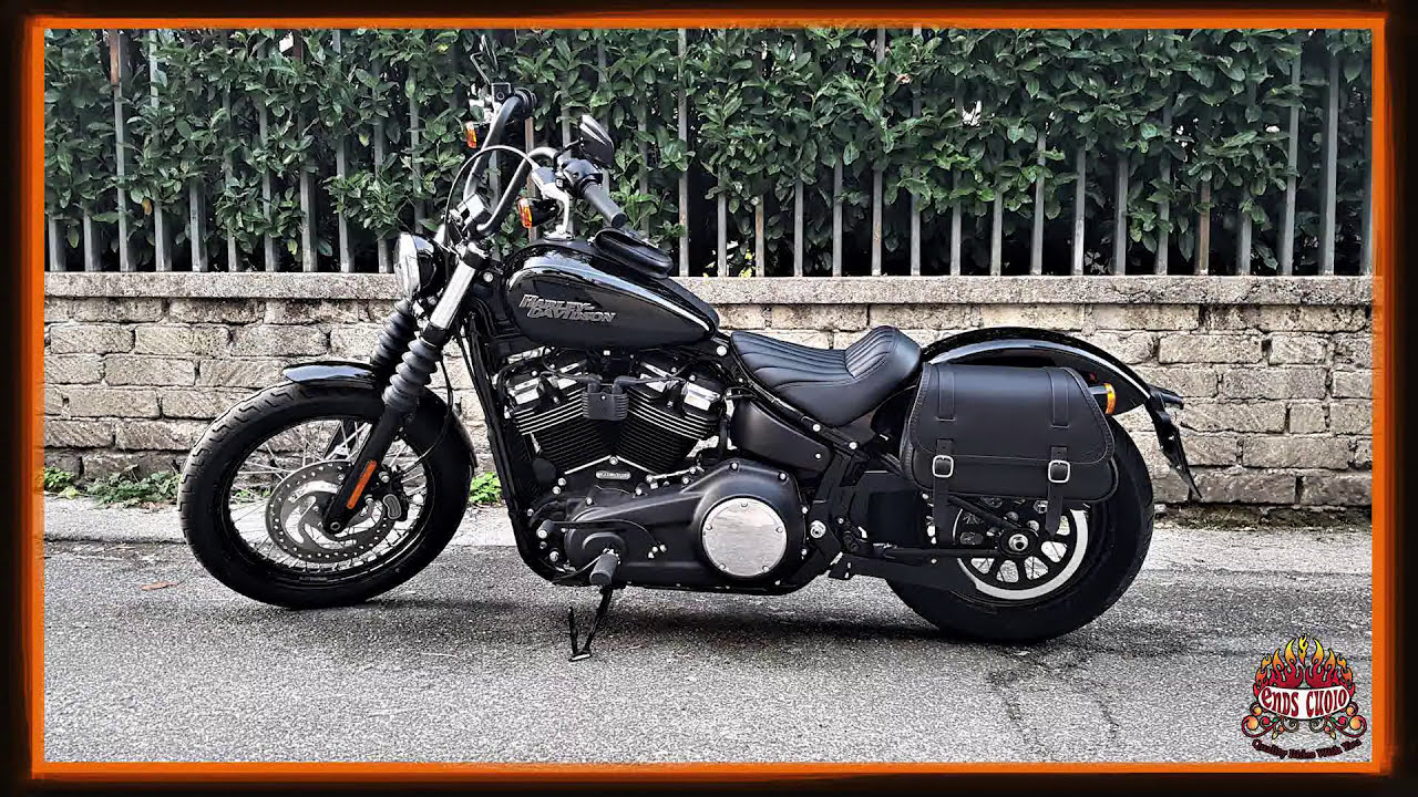 Harley-Davidson&reg; Softail&reg; Street Bob&reg; 2018/2026 - Montaggio borsa laterale - ENDS CUOIO