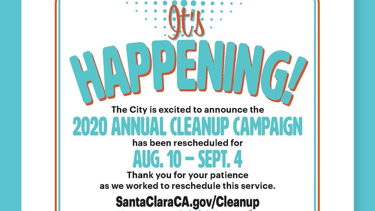 2020 Annual Cleanup Campaign Happening Curbside Throughout the City of Santa Clara