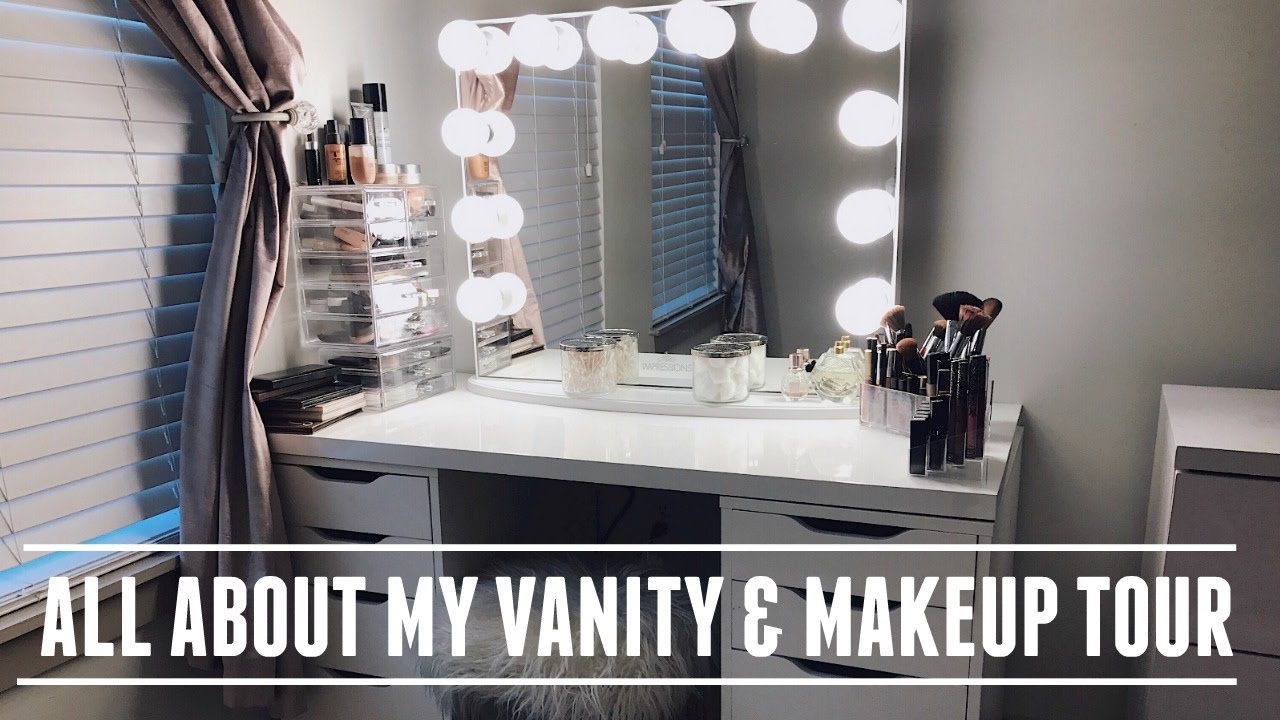 ♡ My GLAM Vanity & Makeup Tour ♡