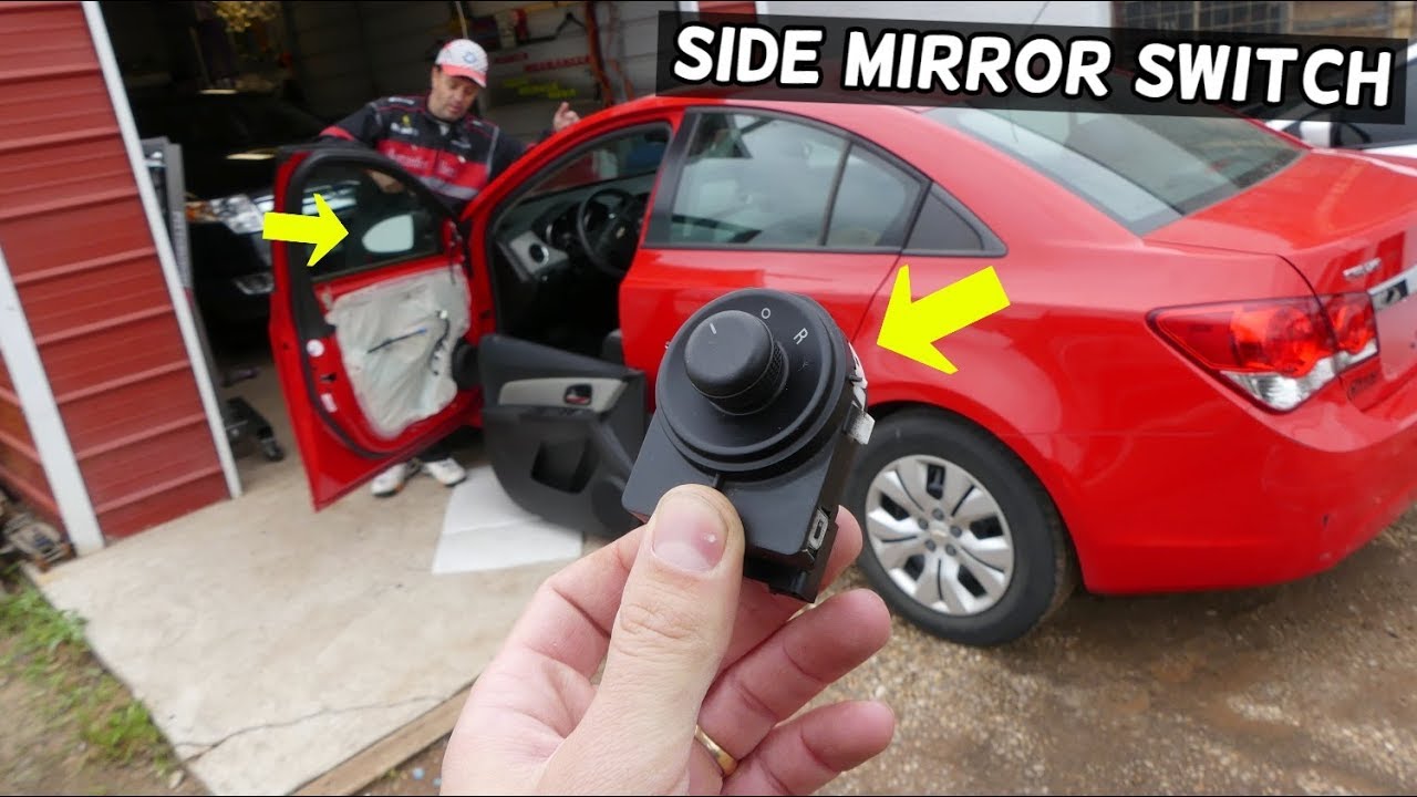 CHEVROLET CRUZE SIDE MIRROR SWITCH REPLACEMENT REMOVAL. SIDE MIRROR NOT WORKING CHEVY CRUZE