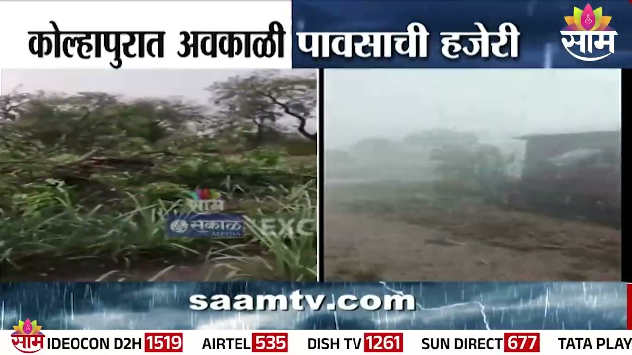 कोल्हापूरमध्ये अवकाळी पावसाची जोरदार हजेरी | Kolhapur Weather News
