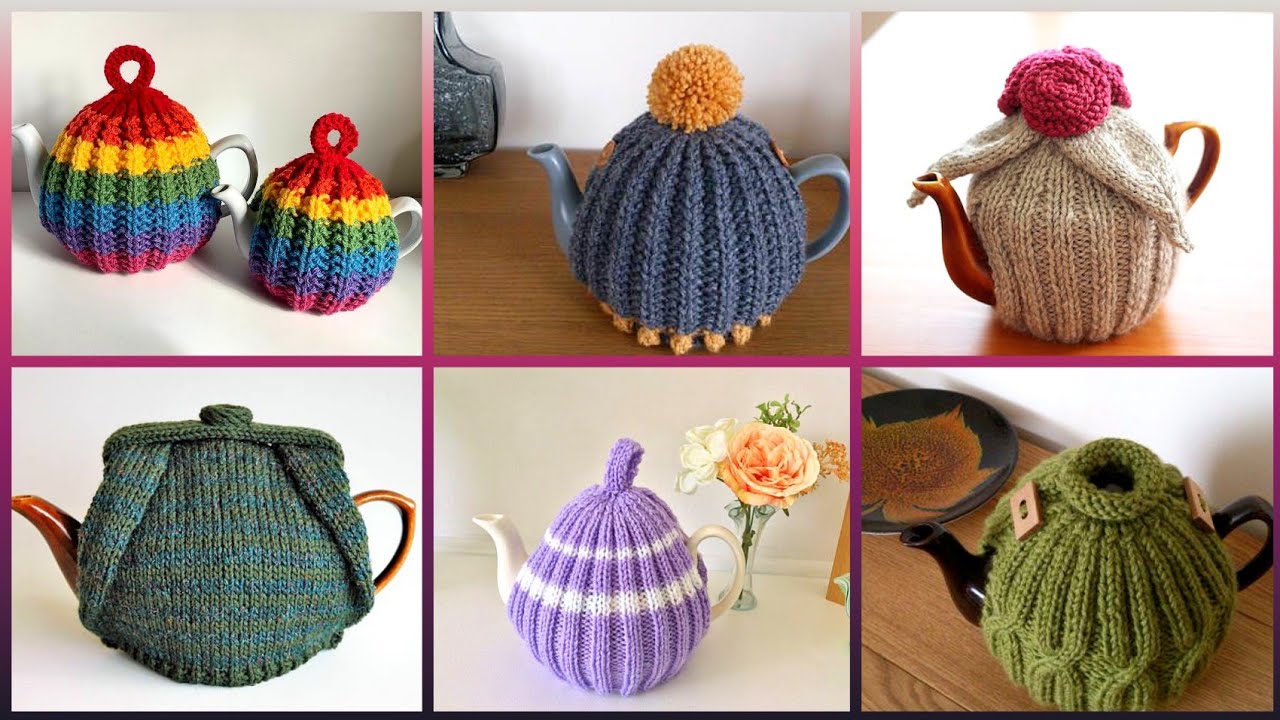 Knitting Teapot Cozy Collection By Shagufta's Creation.