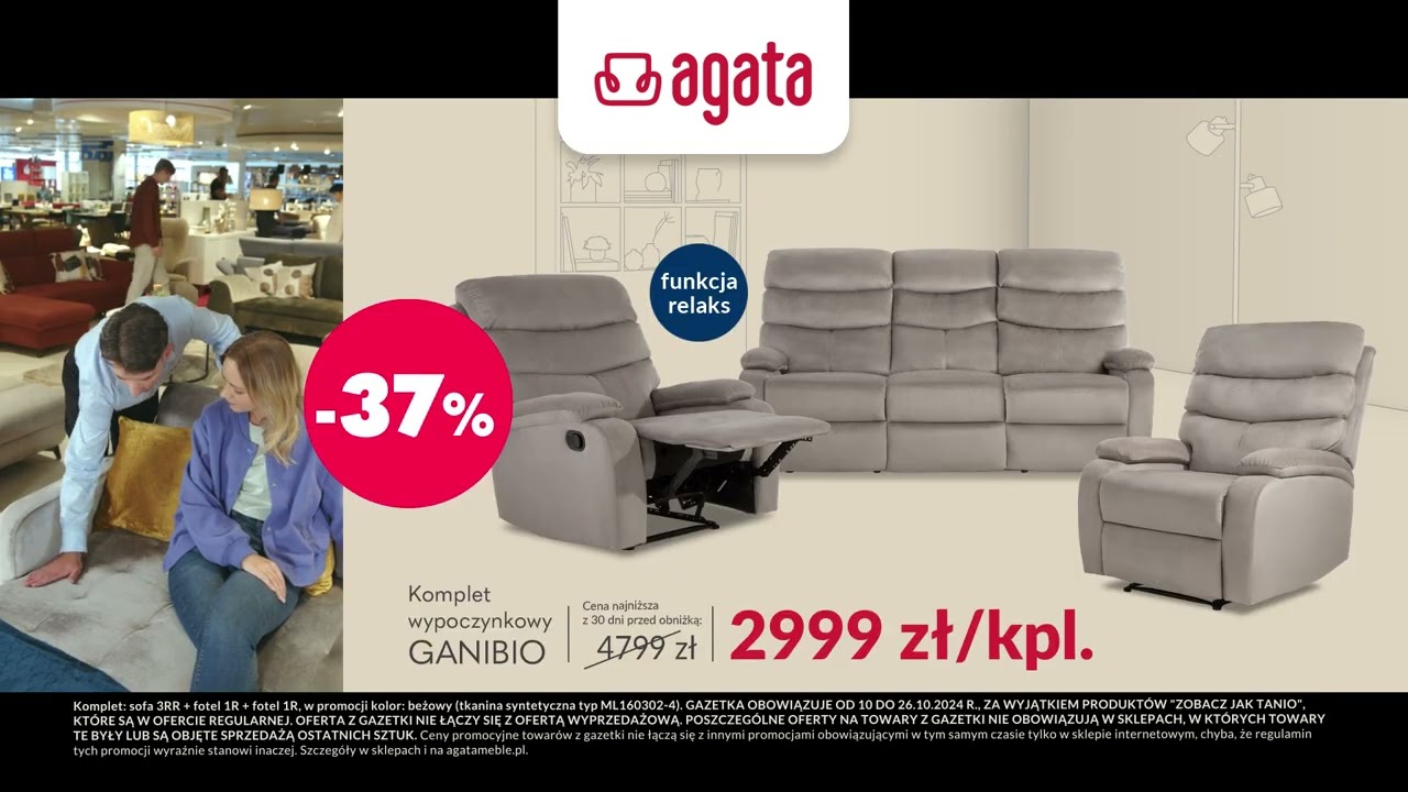 AGATA - Nowa GAZETKA pełna RABAT&Oacute;W, a w niej meble i DODATKI w super cenach